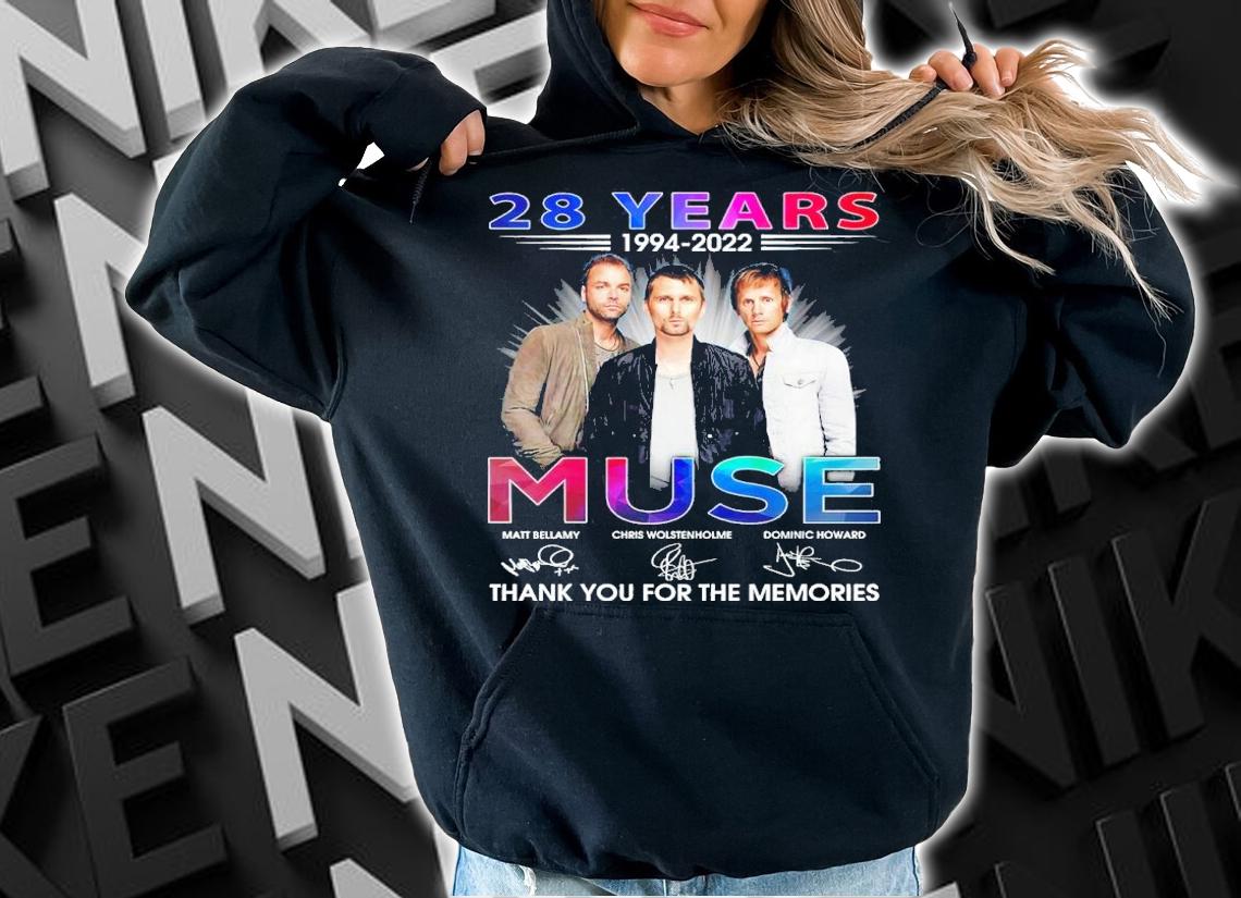 28 Years 1994-2022 Muse Signatures Thank You For The Memories Shirt t-shirt hoodie