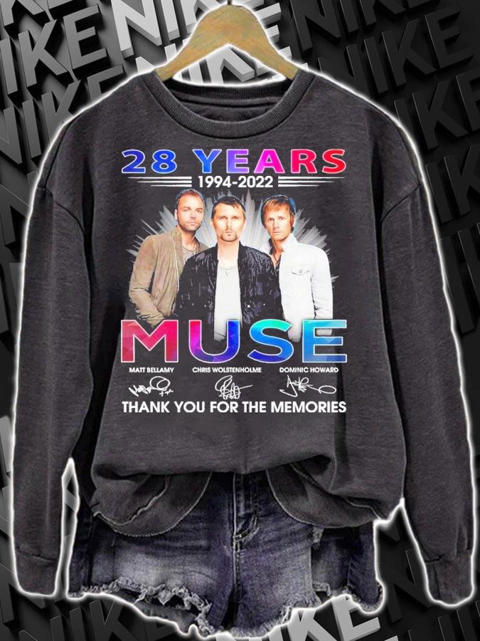 28 Years 1994-2022 Muse Signatures Thank You For The Memories Shirt t-shirt sweatshirt