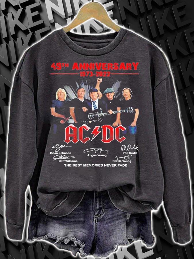 49th Anniversary 1973 2022 AC DC Signature The Best Memories Never Fade T-Shirt t-shirt sweatshirt