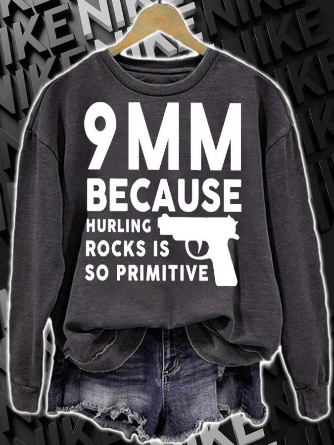 9mm Because Hurling Rocks Is So Primitive Shirt t-shirt