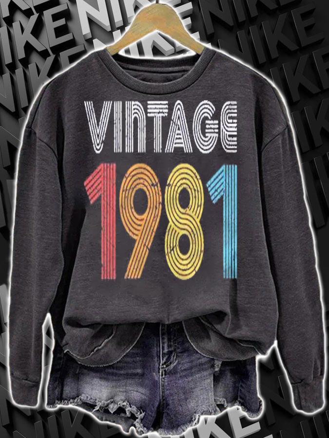 1981. Vintage 1981 Gift For Men Women Made Born In 1981 Pullover Shirt t-shirt