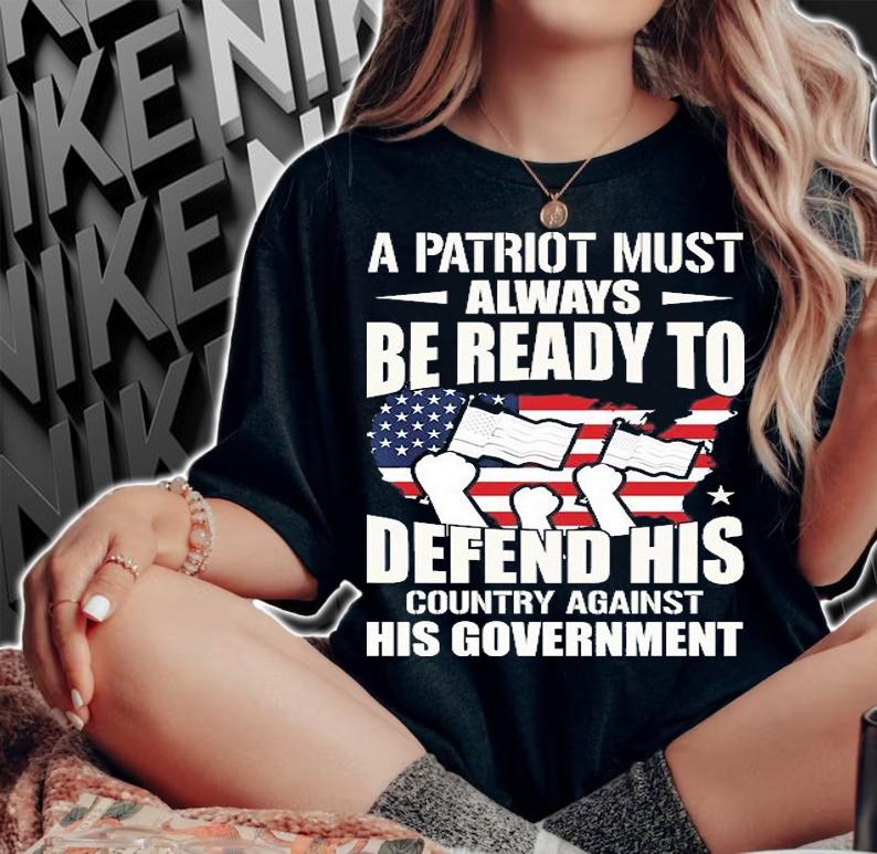 A Patriot Must Always Be ready To Defend His Anti Biden Patriotic Conservative T-Shirt t-shirt woman shirt