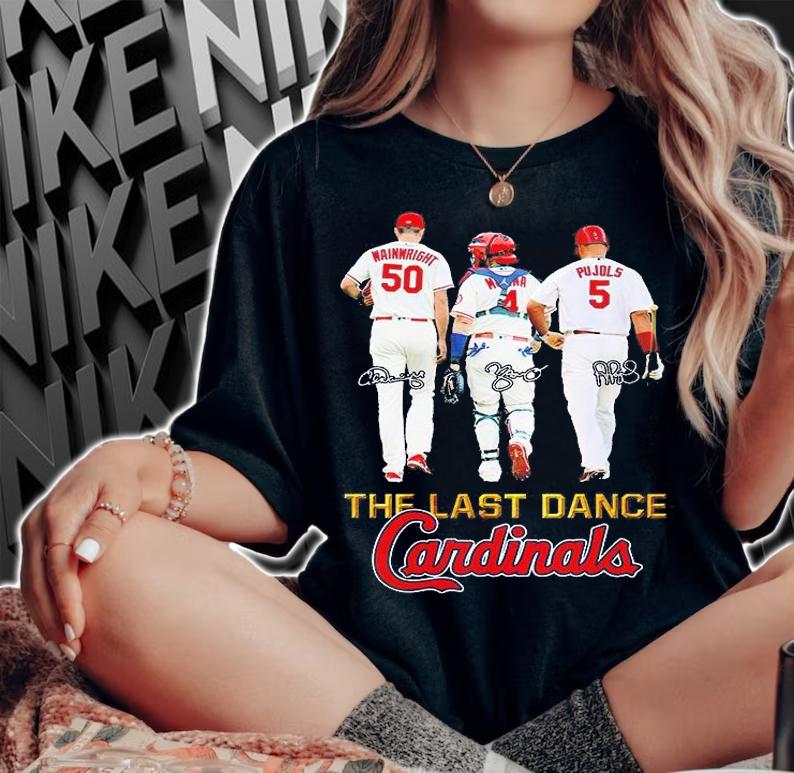 Adam Wainwright Albert Pujols And Yadier Molina St. Louis Cardinals The Last Dance T-Shirt t-shirt