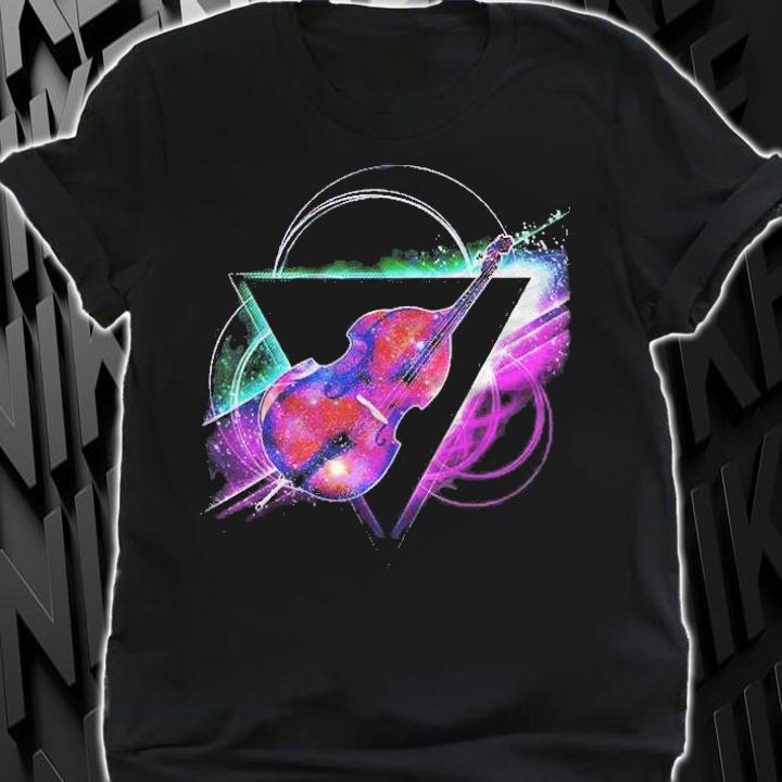 Aesthetic Galaxy Double Bass Gift Shirt t-shirt