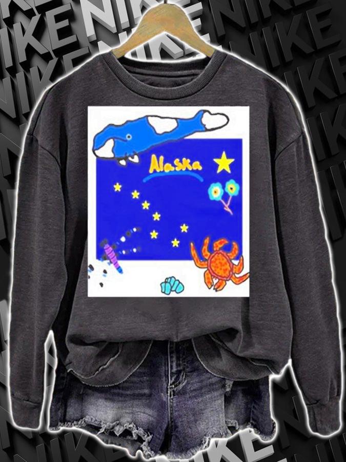 Alaska And Its Symbols Vintage T-Shirt t-shirt sweatshirt