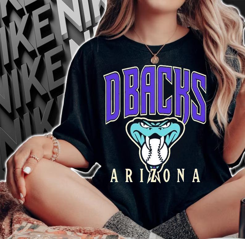 Arizona Diamond Backs Snake Head Vintage MLB T-Shirt t-shirt woman shirt