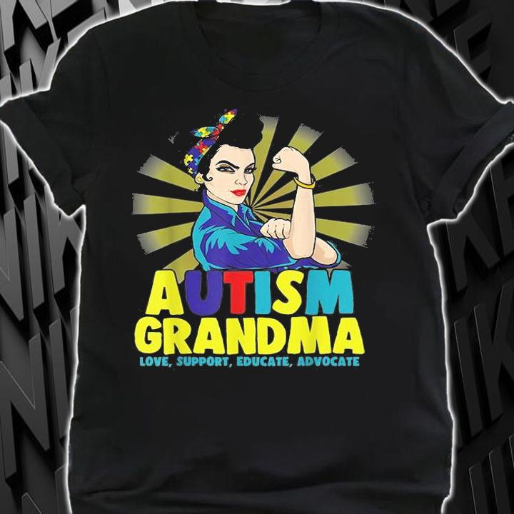 Autism Grandma Working Woman Meme Autism Awareness T-Shirt t-shirt shirt