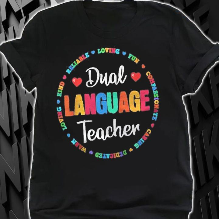 Back To School Squad Cute Dual Language Teacher Shirt t-shirt