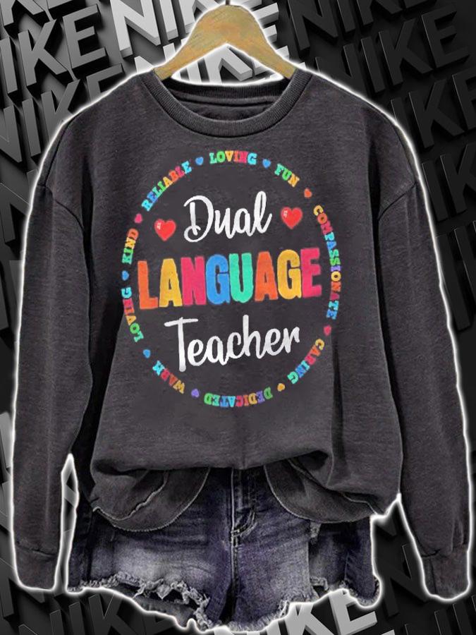Back To School Squad Cute Dual Language Teacher Shirt t-shirt