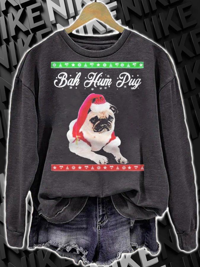 Bah Hum Pug Christmas T-shirt t-shirt