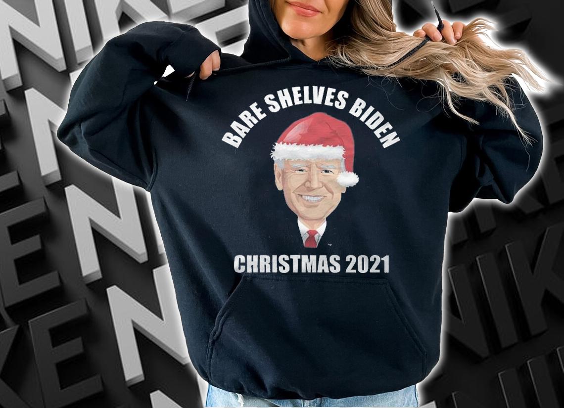 Bare Shelves Joe Biden Christmas 2021 T-Shirt t-shirt