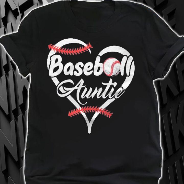 Baseball Aunt Heart Proud Baseball Auntie Shirt t-shirt