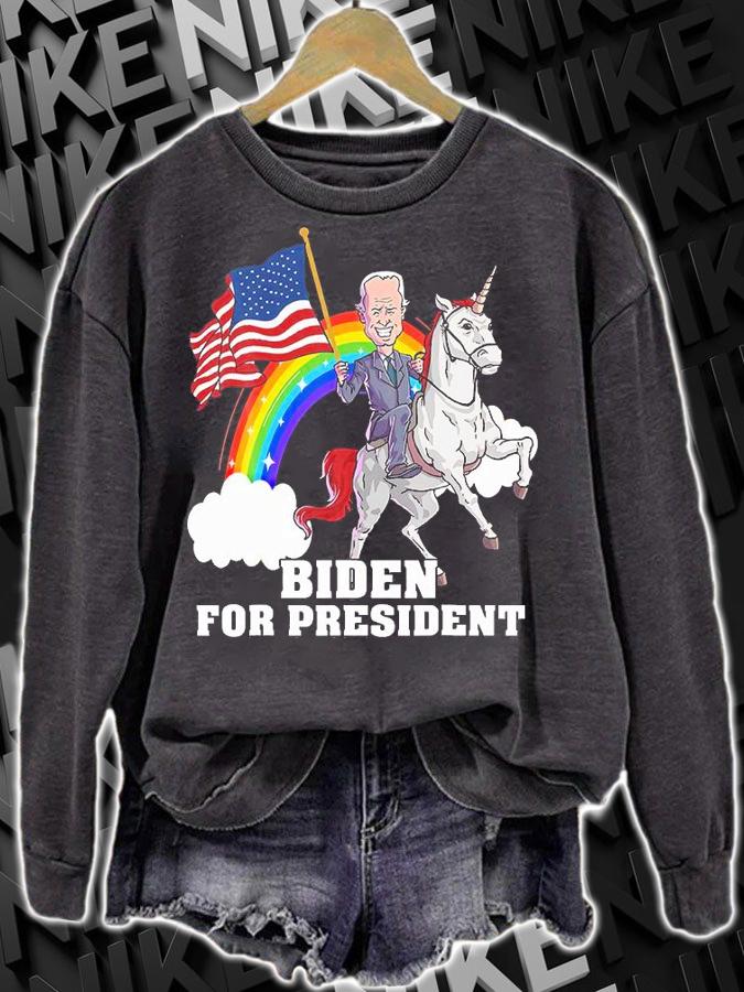 Biden For President Rides on Unicorn Joe Biden 2020 T-Shirt t-shirt sweatshirt