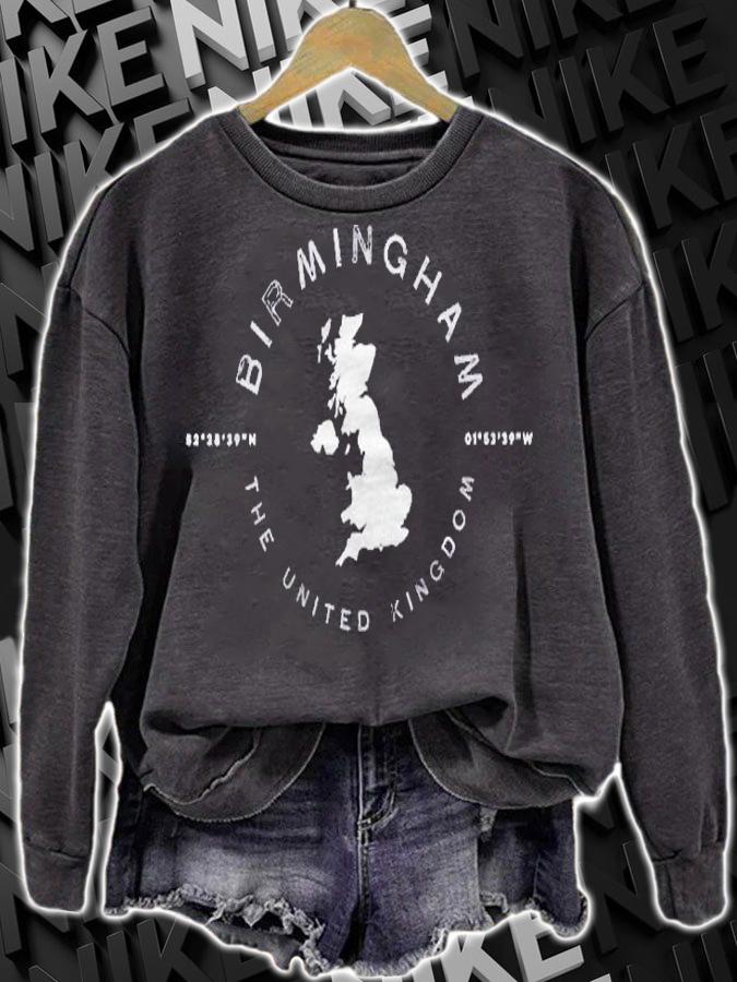Birmingham United Kingdom Uk Retro Vintage Graphic Pullover Shirt t-shirt
