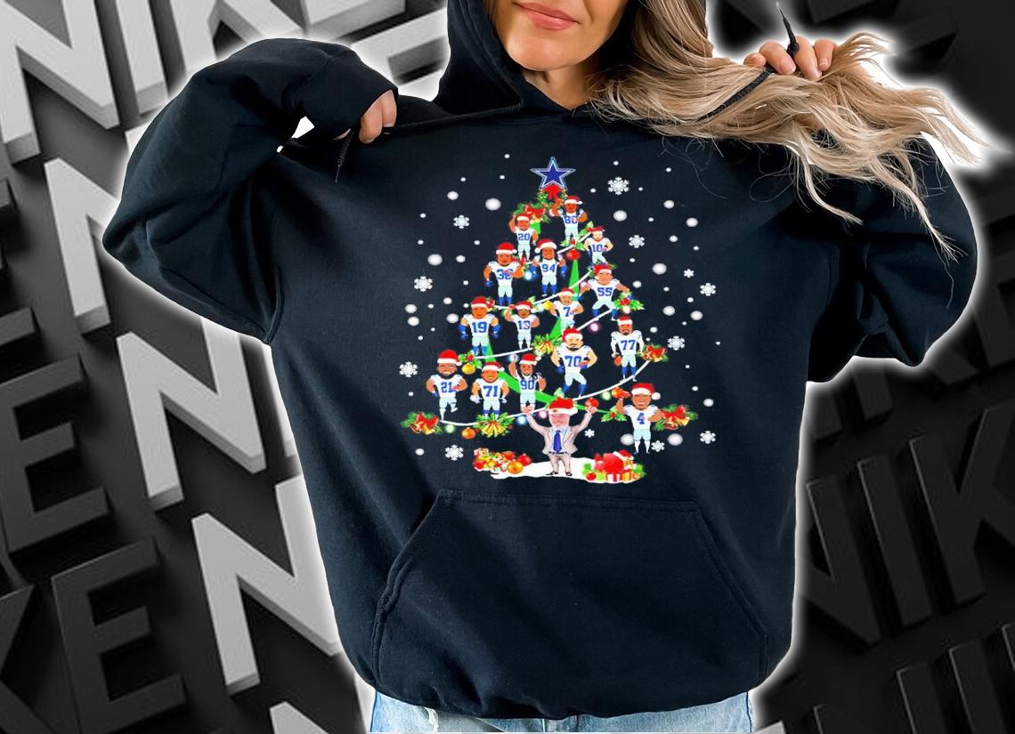 Dallas Cowboys Football Team Chibi Christmas Tree Shirt t-shirt hoodie