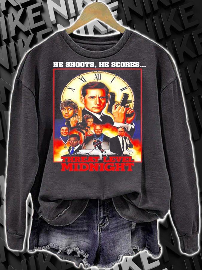 He Shoots He Scores Threat Level Midnight Poster Shirt t-shirt sweatshirt