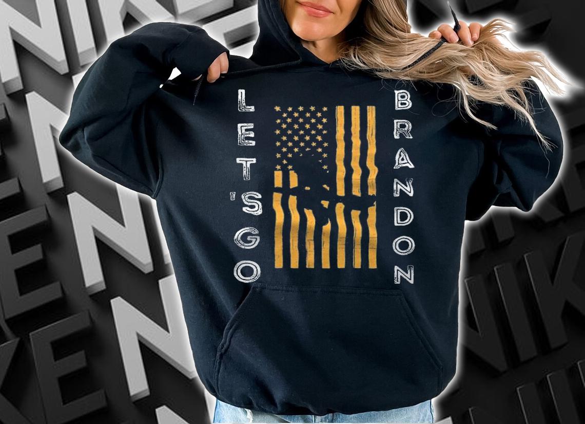 Let's Go Brandon Yellow Witch Halloween Flag T-Shirt t-shirt hoodie