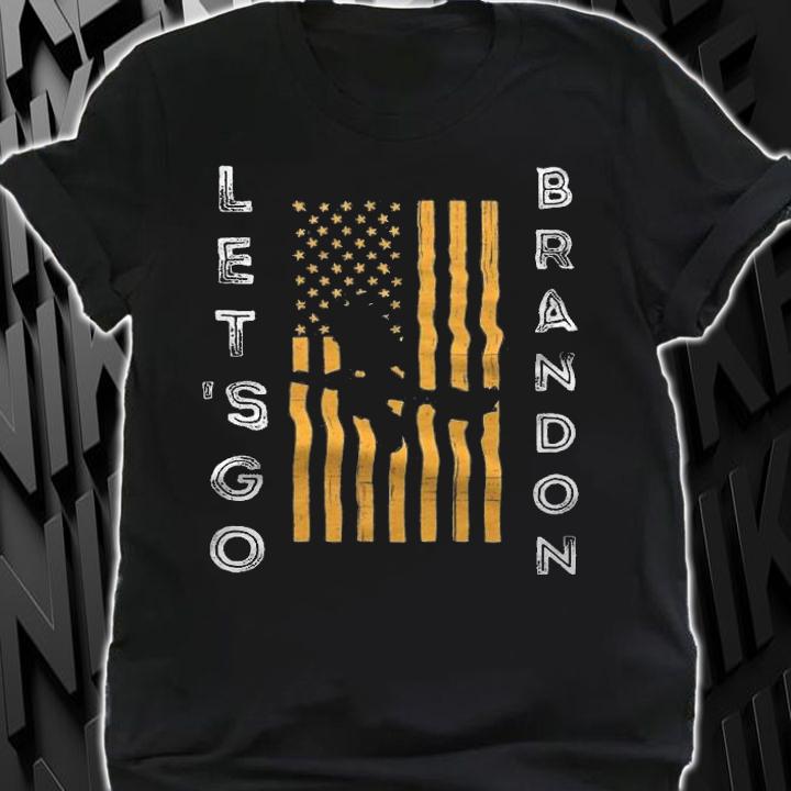 Let's Go Brandon Yellow Witch Halloween Flag T-Shirt t-shirt shirt