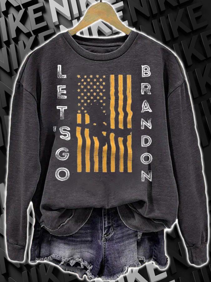 Let's Go Brandon Yellow Witch Halloween Flag T-Shirt t-shirt sweatshirt