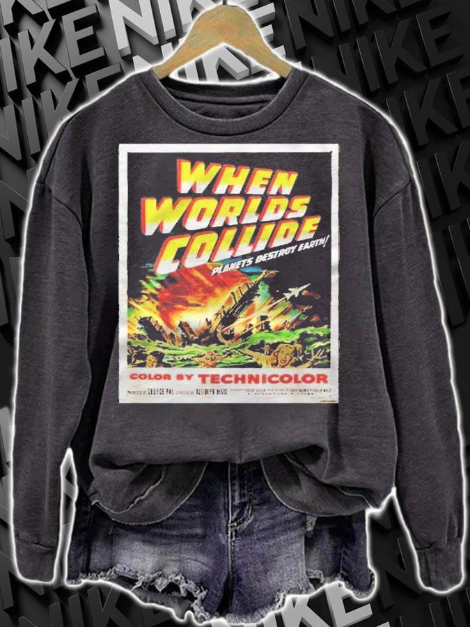 When Worlds Collide  Vintage Movie Poster Shirt t-shirt sweatshirt