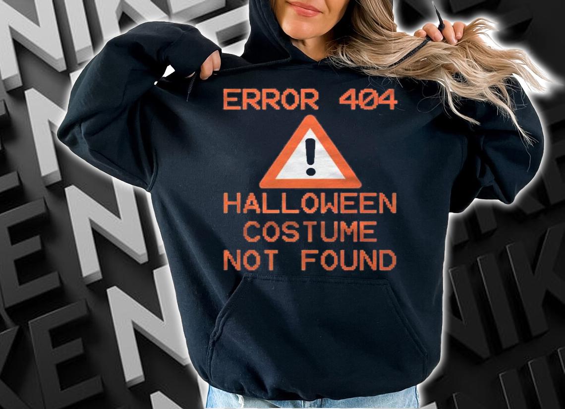 Funny Computer Nerd Halloween Error 404 Costume Not Found Premium Shirt t-shirt hoodie