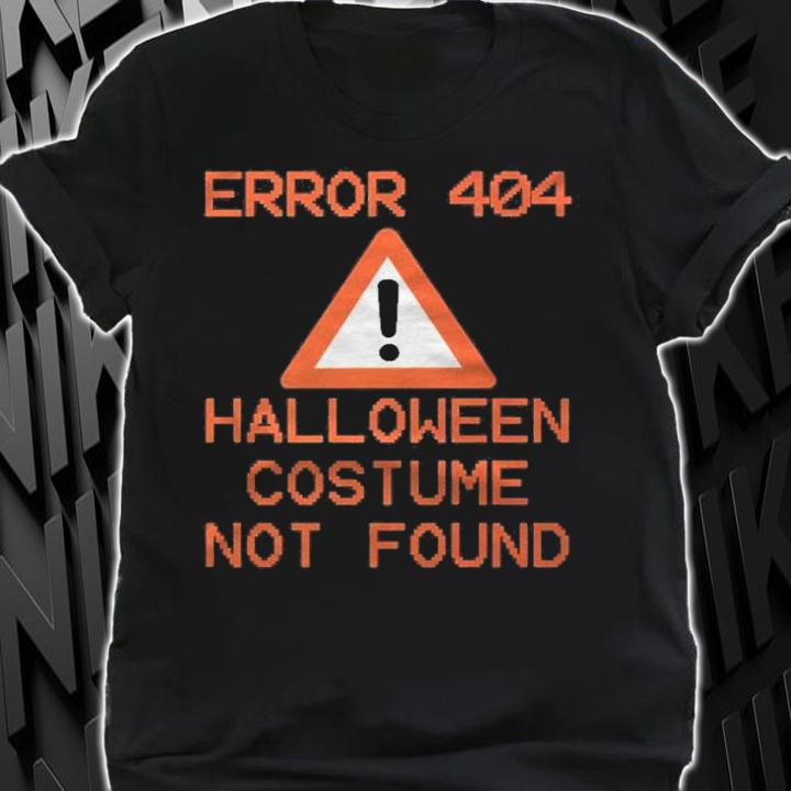Funny Computer Nerd Halloween Error 404 Costume Not Found Premium Shirt t-shirt shirt