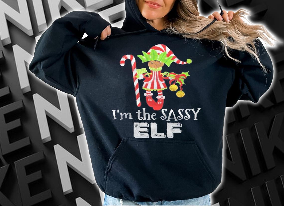Im The Sassy Elf African American Girls Christmas Stocking Shirt t-shirt hoodie