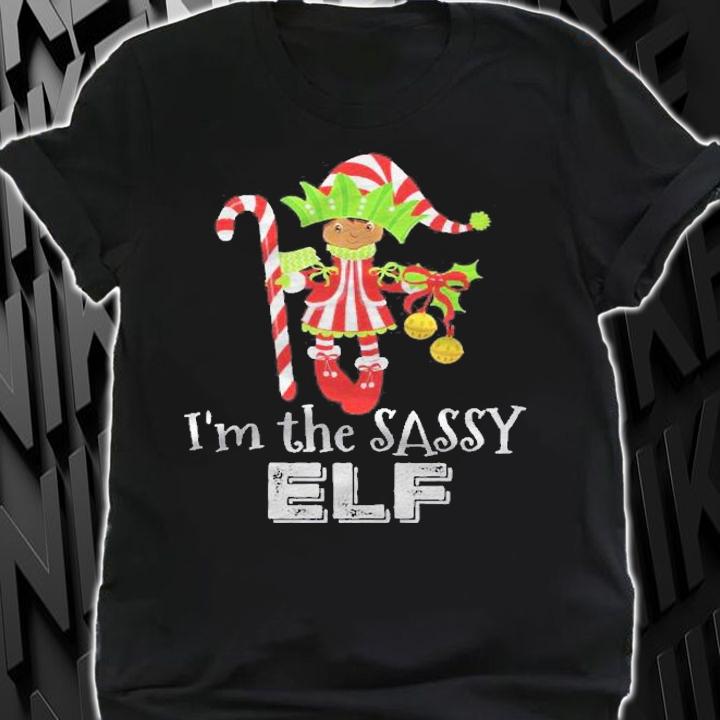 Im The Sassy Elf African American Girls Christmas Stocking Shirt t-shirt shirt