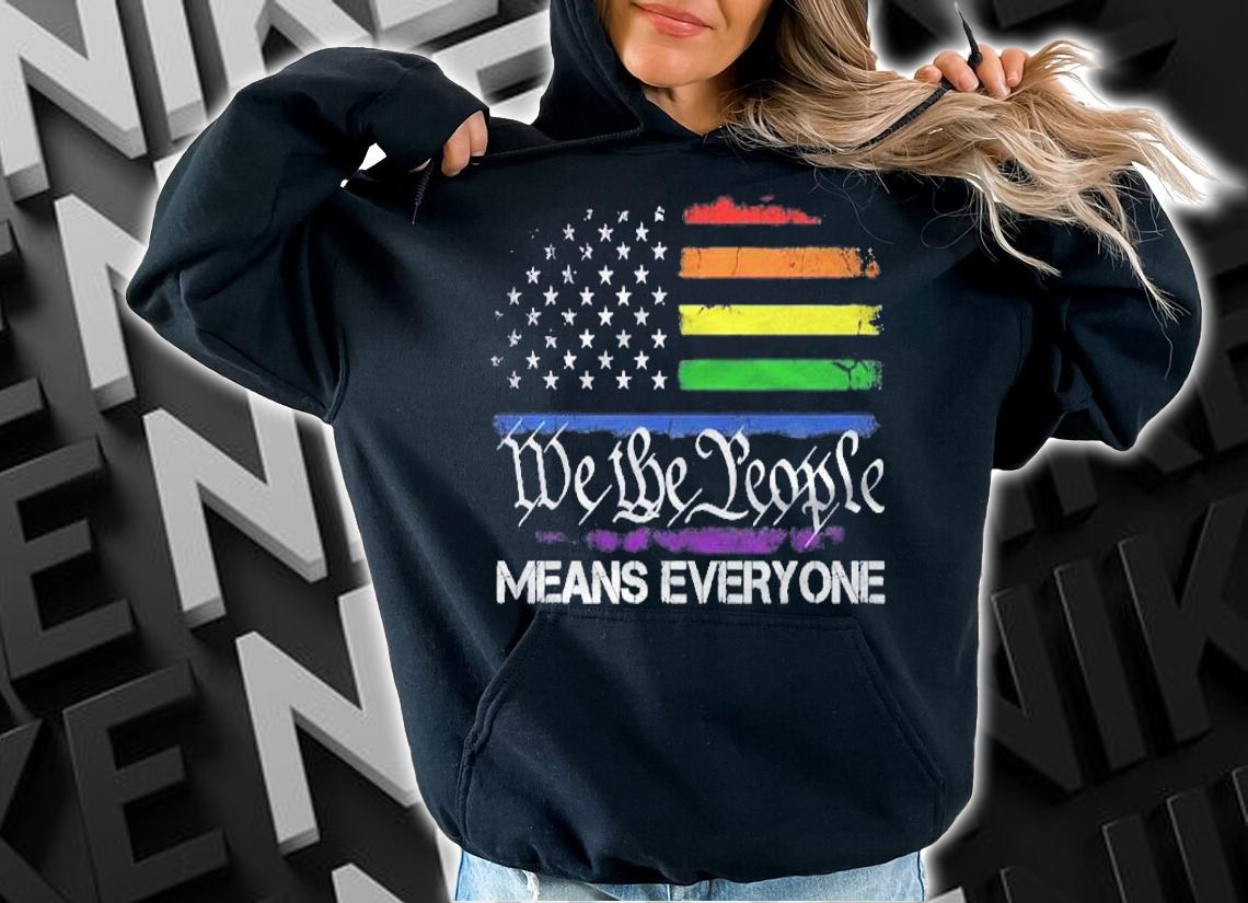 Lgbt Vintage 1776 American Flag We The People Means Everyone Shirt t-shirt