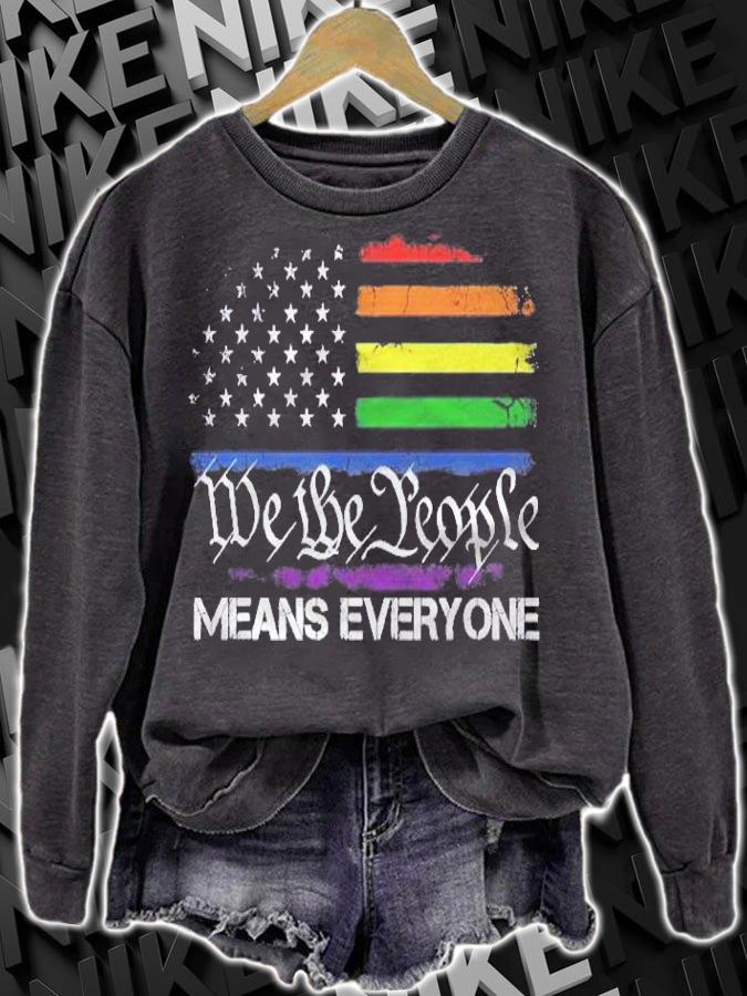Lgbt Vintage 1776 American Flag We The People Means Everyone Shirt t-shirt