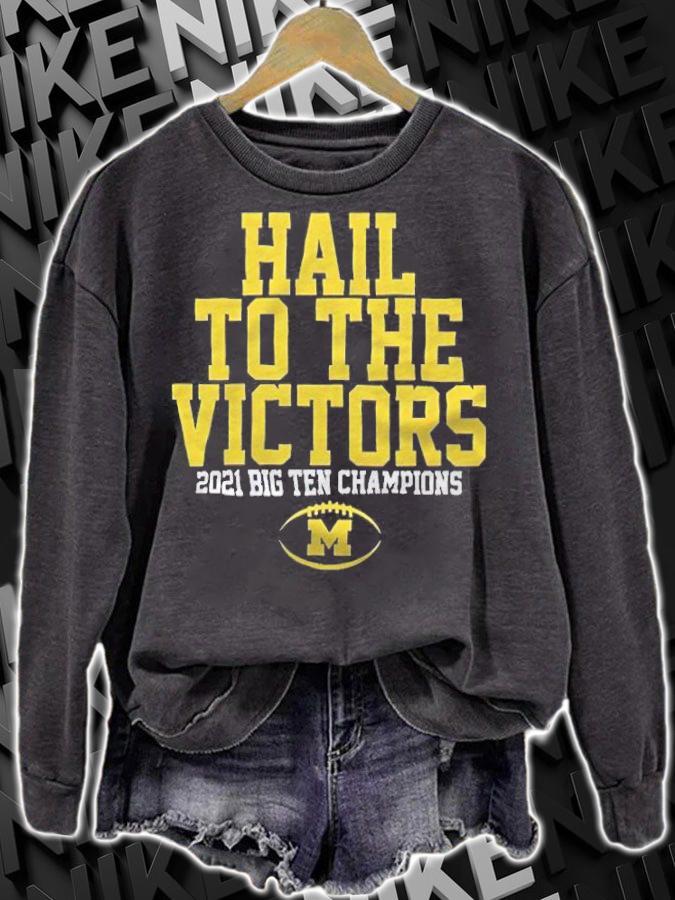 Michigan Wolverines hail to the victors 2021 Big Ten Champions T-shirt t-shirt sweatshirt