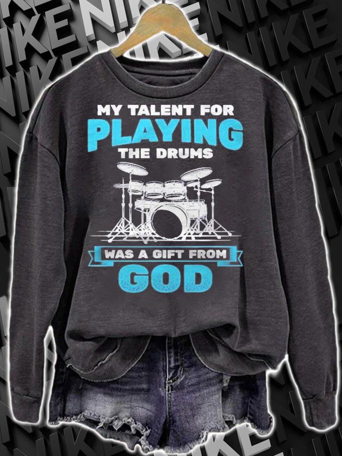 Playing Drums From God Drum Set Drummer shirt t-shirt