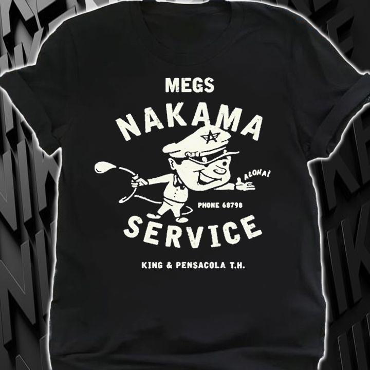 Vintage Megs Nakama Gas Station Reversed Clay Attendant T-Shirt t-shirt