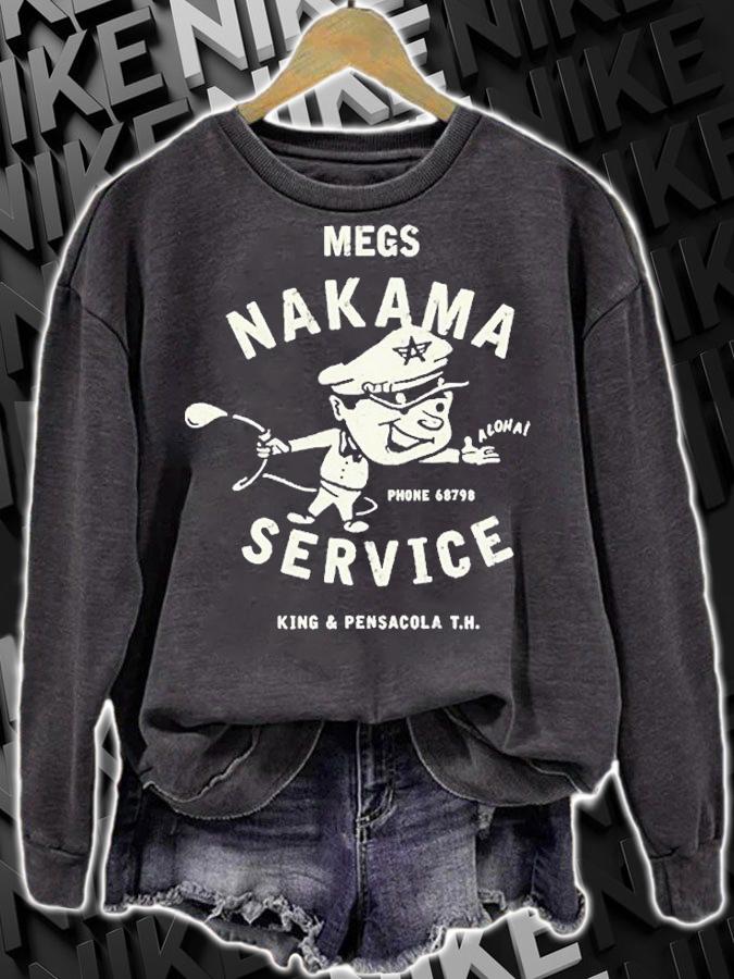 Vintage Megs Nakama Gas Station Reversed Clay Attendant T-Shirt t-shirt