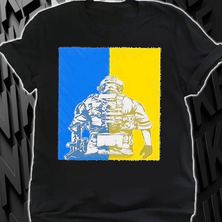 Fighting For Ukraine Ukrainian Soldier In Defense Ukraine T-Shirt t-shirt