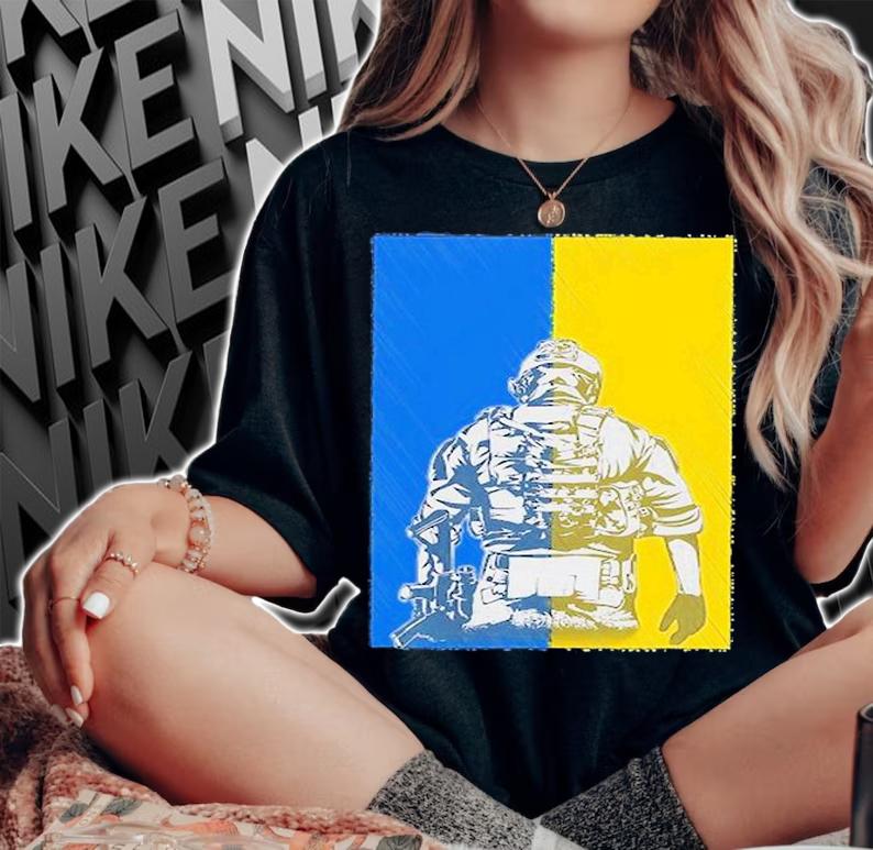 Fighting For Ukraine Ukrainian Soldier In Defense Ukraine T-Shirt t-shirt
