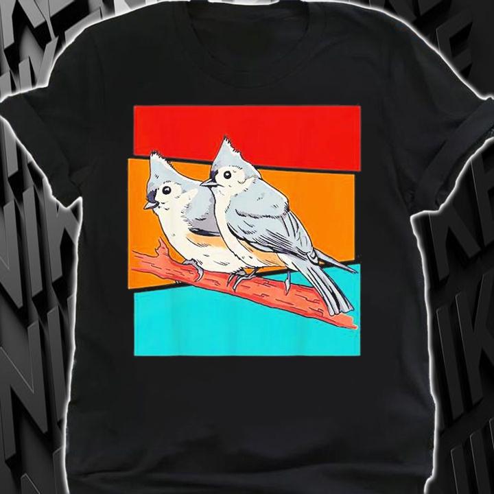 Vintage Bird Tufted Titmouse T-Shirt t-shirt shirt