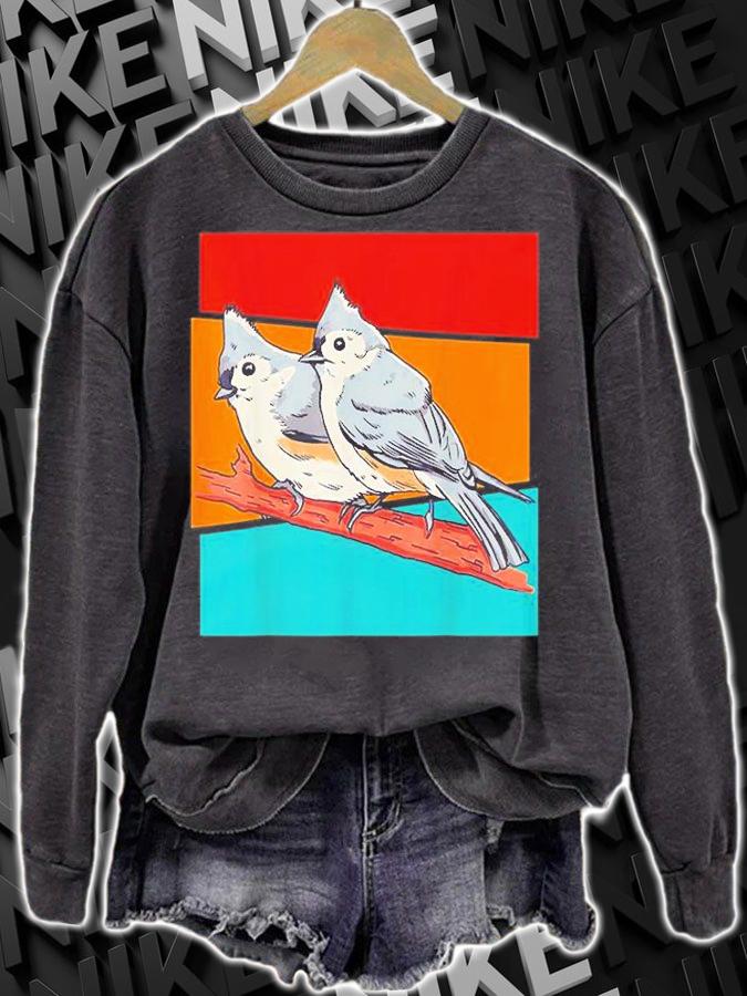 Vintage Bird Tufted Titmouse T-Shirt t-shirt sweatshirt