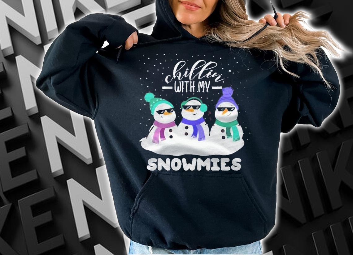Chillin With My Snowmies Funny Christmas Pajamas Xmas Gifts Shirt t-shirt hoodie
