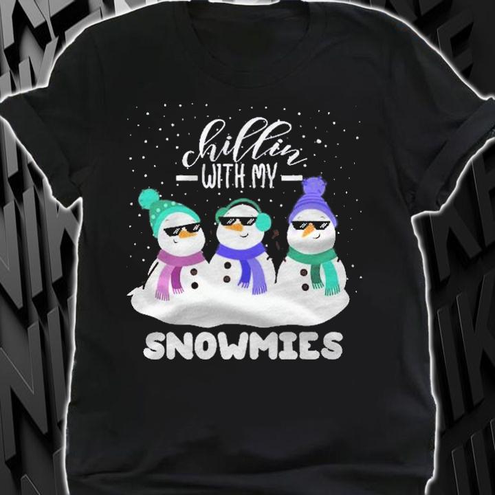 Chillin With My Snowmies Funny Christmas Pajamas Xmas Gifts Shirt t-shirt shirt