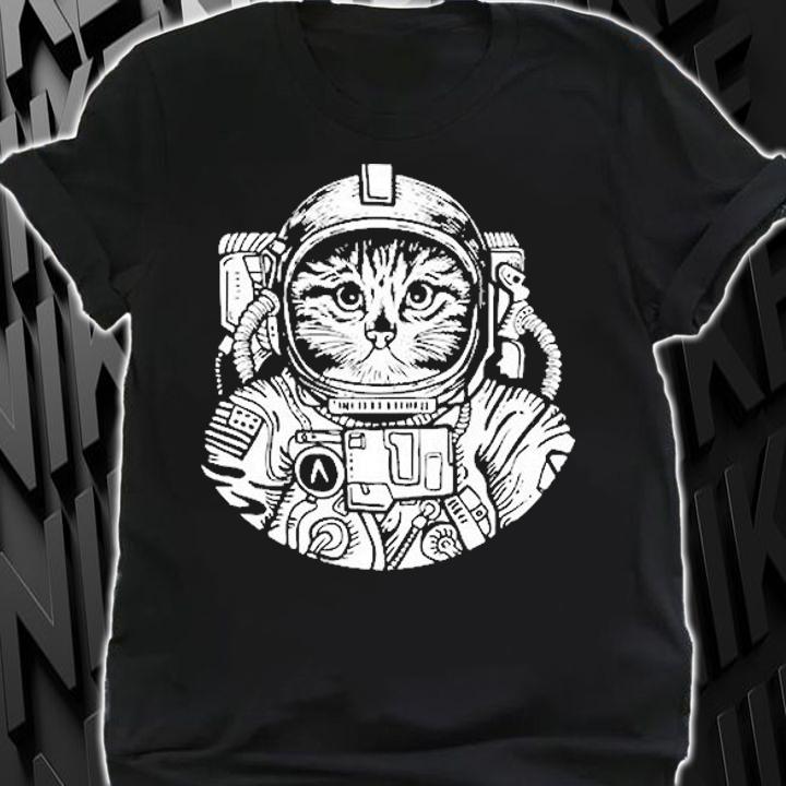 Cute Cat Astronaut Kitten Space Animal Lovers T-Shirt t-shirt