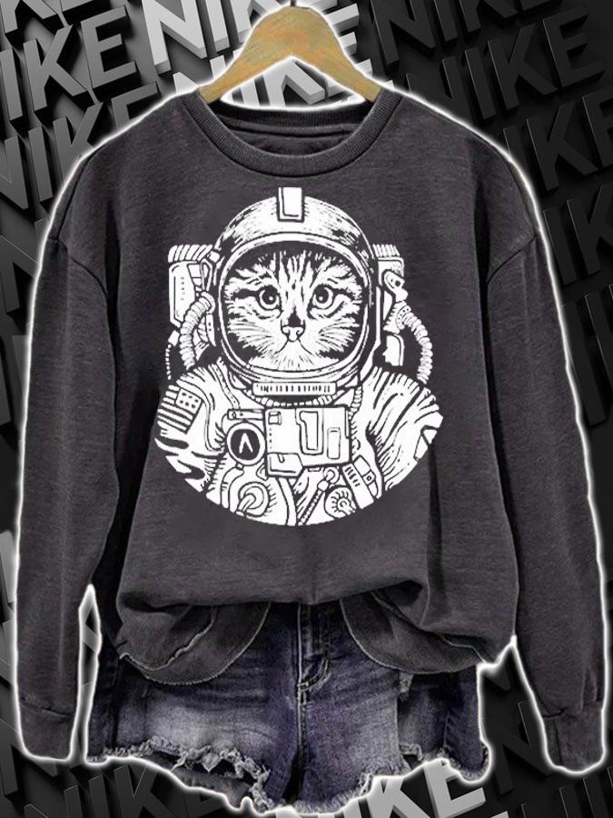 Cute Cat Astronaut Kitten Space Animal Lovers T-Shirt t-shirt