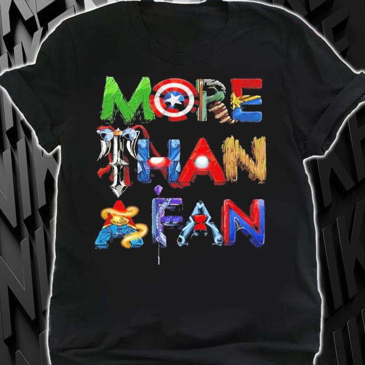 Marvel Avengers More Than A Fan Word Stack Shirt t-shirt shirt