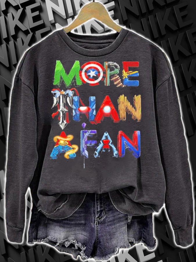 Marvel Avengers More Than A Fan Word Stack Shirt t-shirt sweatshirt