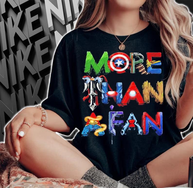 Marvel Avengers More Than A Fan Word Stack Shirt t-shirt woman shirt