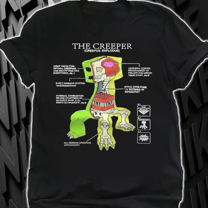 Minecraft creeper anatomy T-shirt t-shirt shirt