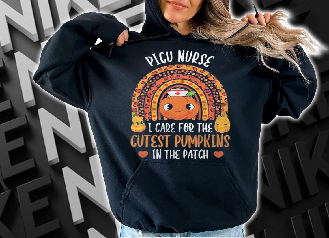 Picu Nurse Cutest Pumpkins In The Patch Rainbow Halloween Shirt t-shirt hoodie