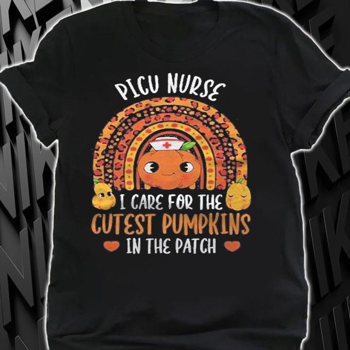 Picu Nurse Cutest Pumpkins In The Patch Rainbow Halloween Shirt t-shirt shirt
