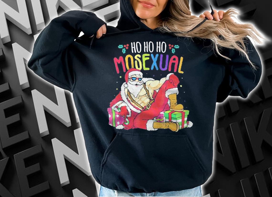 Santa Claus Ho Ho Ho Mosecual Christmas T-shirt t-shirt hoodie