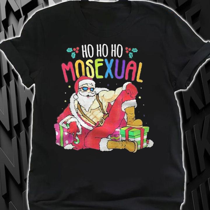 Santa Claus Ho Ho Ho Mosecual Christmas T-shirt t-shirt shirt